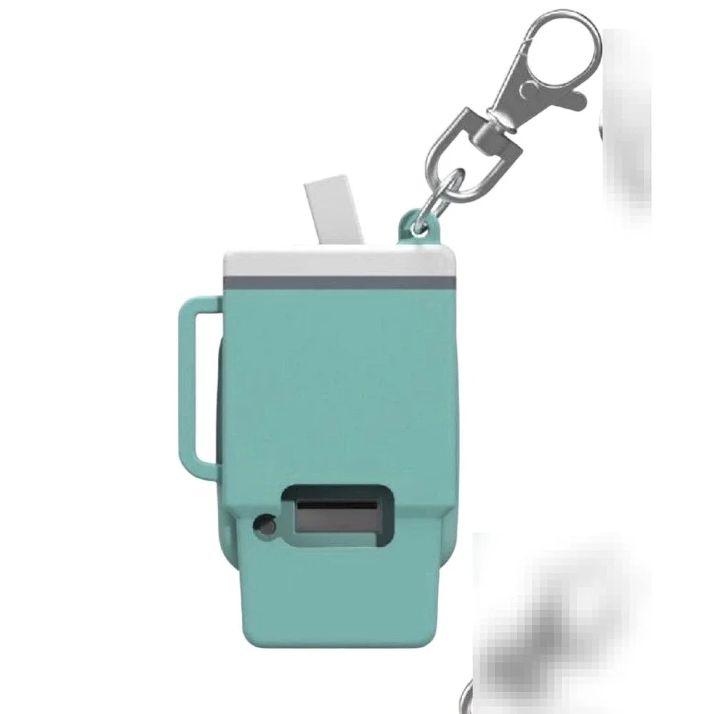 GEMS Novelty Teal Tumbler Keychain USB-A Wall Charger 12W 5V Output 2.4A Portabl